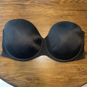 44F Cacique Lightly Lined Full‎ Coverage Underwire Strapless Bra